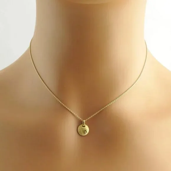 Tiffany's Paloma Picasso 18K Gold Hammered Disc with Loving Heart Necklace - Picture 3 of 5